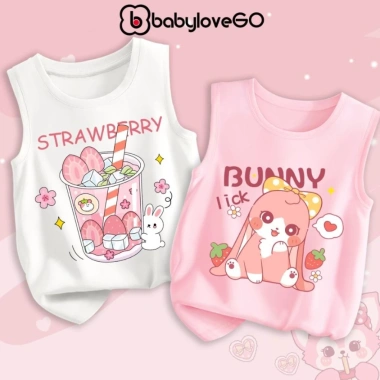Áo ba lô bé gái BabyloveGO cotton mùa hè mềm mịn, in hình cute giá 179.000 giảm sốc