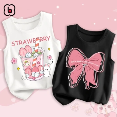 Áo ba lô bé gái BabyloveGO cotton mùa hè mềm mịn, in hình cute giá 179.000 giảm sốc