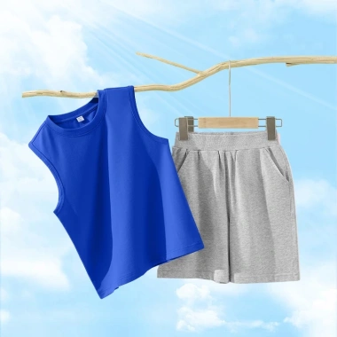 Áo ba lỗ bé trai mùa hè 100% cotton mềm mại thoáng khí in mũ Giá chỉ 226.800 VND 3
