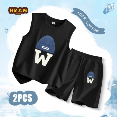 Áo ba lỗ bé trai mùa hè 100% cotton mềm mại thoáng khí in mũ Giá chỉ 226.800 VND 8