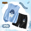 Áo ba lỗ bé trai mùa hè 100% cotton mềm mại thoáng khí in mũ Giá chỉ 226.800 VND 9