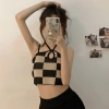 Áo ba lỗ hai dây nhỏ caro mùa hè, tôn dáng, thiết kế phối bên trong - Giá 119k 3