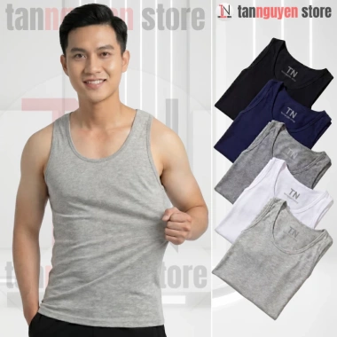 Áo ba lỗ nam, áo lót co giãn thấm mồ hôi, cotton siêu thoáng mát - 39.900đ