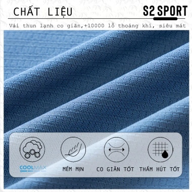 Áo ba lỗ nam S2 SPORT, thun lạnh COOLMAX, thoáng khí, sát nách, khoẻ khoắn – 118.000₫