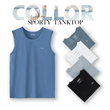 Áo ba lỗ nam S2 SPORT, thun lạnh COOLMAX, thoáng khí, sát nách, khoẻ khoắn – 118.000₫