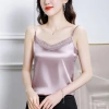 Áo ba lỗ nữ không tay vải sa tanh viền ren mùa hè – Ngoại cỡ sành điệu, phù hợp bộ com lê, giá 166.723₫