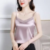 Áo ba lỗ nữ không tay vải sa tanh viền ren mùa hè – Ngoại cỡ sành điệu, phù hợp bộ com lê, giá 166.723₫ 6
