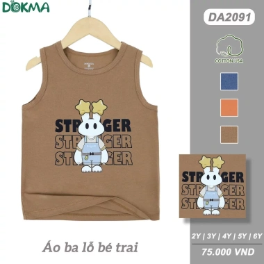 Áo ba lỗ sát nách cotton bé trai 11-23kg 2-7Y - Thể thao, giảm giá 75.000 VND 9