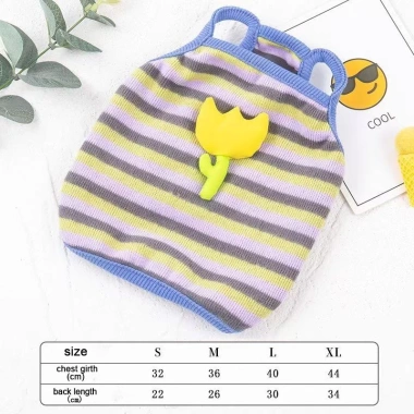 Áo ba lỗ sọc màu thoáng khí cho mèo chó nhỏ - họa tiết hoa tulip 3D, có sẵn, mặc quanh năm, giá ưu đãi 182.964₫ 10 Áo ba lỗ sọc màu thoáng khí cho mèo chó nhỏ - họa tiết hoa tulip 3D, có sẵn, mặc quanh năm, giá ưu đãi 182.964₫ 10