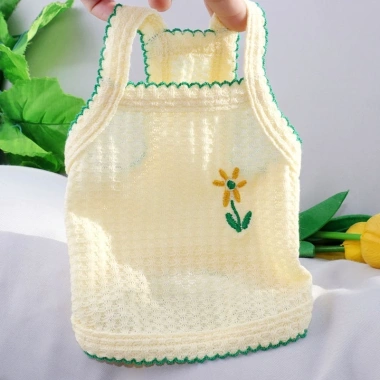 Áo ba lỗ sọc mỏng thoáng khí cho chó mèo - Mùa hè giá ưu đãi 187,583₫