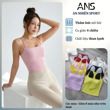 Áo Ba Lỗ Thun Lạnh Co Giãn Nữ - Thấm Hút Mồ Hôi, Tập Gym & Yoga Tại Nhà Nhiên A17