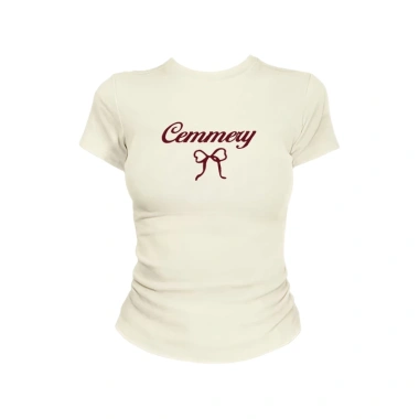 Áo Baby Tee Nữ Ôm Body Họa Tiết Nơ Cotton Co Giãn Hai Chiều Gợi Cảm, Phong Cách Quyến Rũ – Giá 59.000đ 5