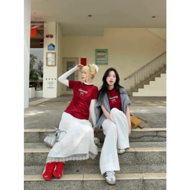 Áo Baby Tee Nữ Ôm Body Họa Tiết Nơ Cotton Co Giãn Hai Chiều Gợi Cảm, Phong Cách Quyến Rũ – Giá 59.000đ 9