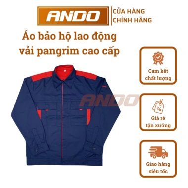 Áo bảo hộ lao động Ando - Áo lẻ pangrim cao cấp, may kỹ, không xù, 180.000₫ 3