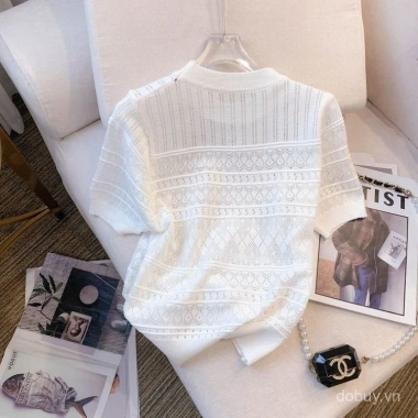 Áo Barong Hiện Đại Phối Lụa Đan, Áo Thun Tay Ngắn Cổ Tròn - Style Á Đông Giá 209.582 VND 2