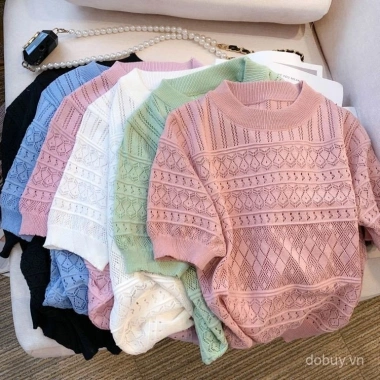 Áo Barong Hiện Đại Phối Lụa Đan, Áo Thun Tay Ngắn Cổ Tròn - Style Á Đông Giá 209.582 VND 4