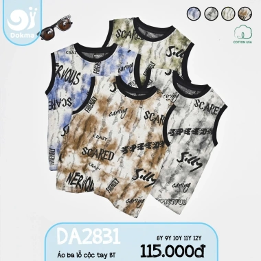 Áo bé trai Dokma cotton sát nách ba lỗ 25‑42kg (8‑12 tuổi) giá ưu đãi 105.000đ 5