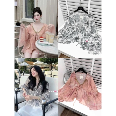 Áo bèo cổ viền đá siêu xinh – Đi chơi, đi làm sang chảnh, xinh đẹp 330.000₫ 4