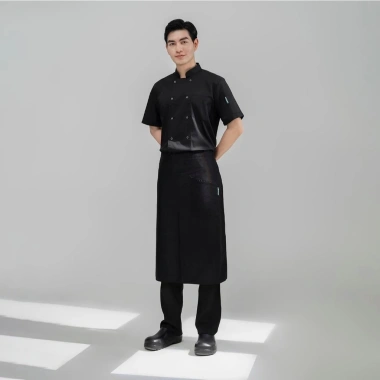Áo Bếp Ngắn Tay Cúc Bấm Lưới Sau Lưng - CHEF X Kitchen Uniform Giá 198.000₫
