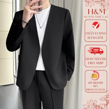 Áo Blaze Nam Không Cổ - Vest Hàn Quốc Sang Trọng Cao Cấp, Giá Giảm 416.790₫