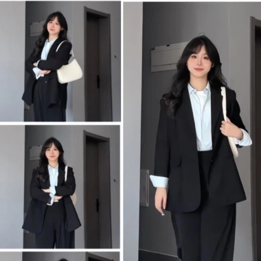 Áo Blazer 2 lớp phong cách Hàn Quốc, túi áo đẹp, size XS-M, sẵn hàng, giảm giá 3
