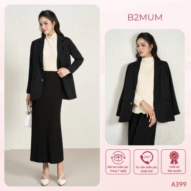 Áo Blazer Bầu Dài Tay Dáng Suông Công Sở Thanh Lịch - Dễ Phối Đồ, Phù Hợp Mặc Bầu & Sau Sinh, Giá Ưu Đãi 586k