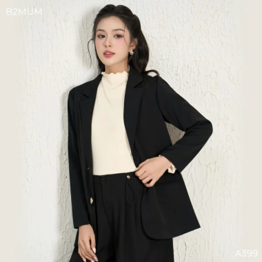 Áo Blazer Bầu Dài Tay Dáng Suông Công Sở Thanh Lịch - Dễ Phối Đồ, Phù Hợp Mặc Bầu & Sau Sinh, Giá Ưu Đãi 586k 6