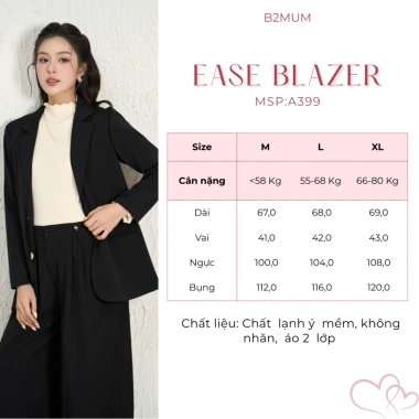 Áo Blazer Bầu Dài Tay Dáng Suông Công Sở Thanh Lịch - Dễ Phối Đồ, Phù Hợp Mặc Bầu & Sau Sinh, Giá Ưu Đãi 586k 8