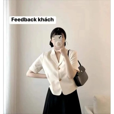 Áo Blazer cộc tay 2 màu thời trang - Siêu đẹp, chỉ 190.000đ (giảm từ 247.000đ) 3
