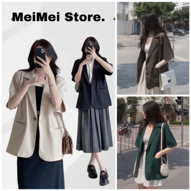 Áo Blazer Cộc Tay Dáng Rộng Chất Mát - Giảm Giá Đến 139k Thời Trang Nam