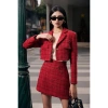 Áo Blazer Dạ Croptop và Chân Váy Dạ Túi Khóa Chéo MYAN DESIGN - Giảm giá 209k
