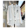 Áo blazer dài phong cách Hàn Quốc thêu logo ngực, áo vest thời thượng - Giá chỉ 349.000đ 9