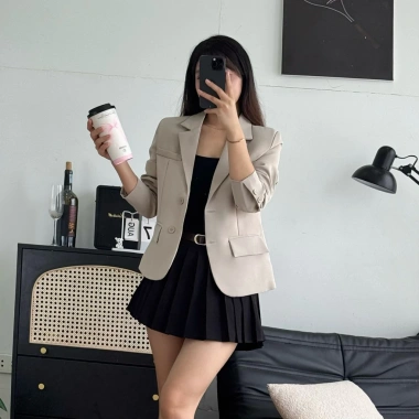 Áo Blazer Dài Tay BL4 Dáng Vừa, Đệm Vai, Túi Thật - Giảm Đến 340k, Giá Gốc 411k
