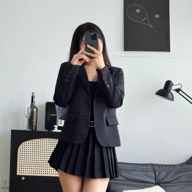 Áo Blazer Dài Tay BL4 Dáng Vừa, Đệm Vai, Túi Thật - Giảm Đến 340k, Giá Gốc 411k