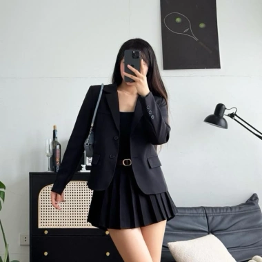 Áo Blazer Dài Tay BL4 Dáng Vừa, Đệm Vai, Túi Thật - Giảm Đến 340k, Giá Gốc 411k