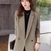 Áo blazer dài tay nữ 2 cúc nâu rêu sang chảnh, phong cách công sở - 345.000₫ 3