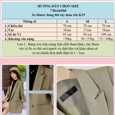 Áo blazer dài tay nữ 2 cúc nâu rêu sang chảnh, phong cách công sở - 345.000₫