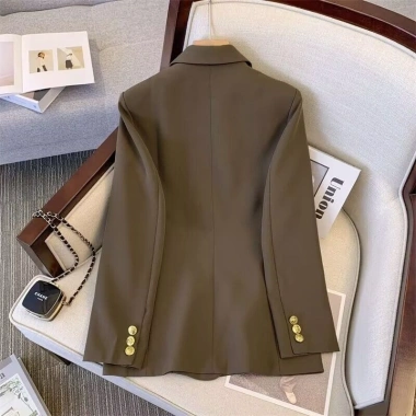 Áo blazer dài tay nữ Hàn Quốc, vest đệm vai, lót lụa, 6 cúc vàng - 199.000₫ 5