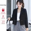 Áo Blazer form ngắn màu đen 2 cúc 2 lớp phong cách Hàn Quốc – FREESHIP, giá 229k