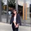 Áo Blazer form ngắn màu đen 2 cúc 2 lớp phong cách Hàn Quốc – FREESHIP, giá 229k 5