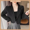 Áo Blazer Form Ngắn Nữ Hàn Quốc 2 Màu Chân Bo Tròn - Hot 2.024, FREE SHIP, Giá 216k 9