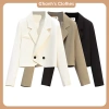Áo Blazer Form Ngắn Nữ Hàn Quốc 3 Màu 2 Cúc Chân Vát - Hot 2.024 Giá 236k Free Ship 7