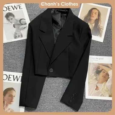 Áo Blazer form ngắn nữ Hàn Quốc 3 màu cúc Hot 2.024 - FREE SHIP - Chỉ 220k