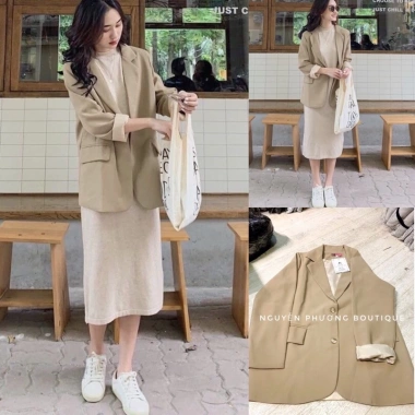 Áo blazer hai lớp hiện đại túi hộp phong cách ulzzang Hàn – Thanh lịch, giá 179.000₫ 6