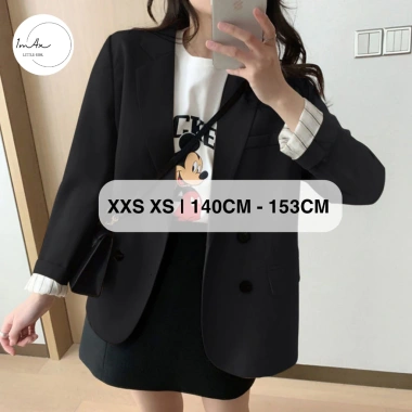 Áo blazer Hàn Quốc form nhỏ size XXS XS màu đen nâu tây cho nàng 1m43 - 318.000đ
