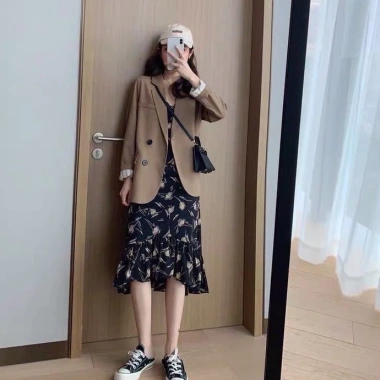 Áo blazer Hàn Quốc form nhỏ size XXS XS màu đen nâu tây cho nàng 1m43 - 318.000đ