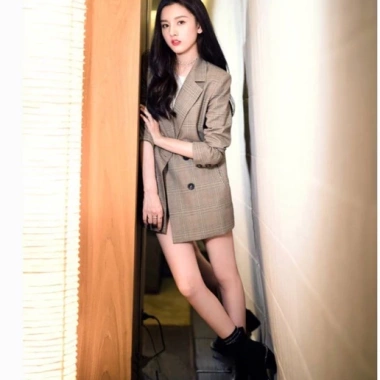 Áo blazer kẻ Hàn Quốc thời trang, chất liệu mềm, giảm giá 20% chỉ 175.000₫