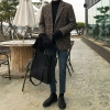 Áo Blazer Nam Kẻ Caro Hàn Quốc - Form Rộng Dày Dặn Chất Dạ Tweed Cao Cấp Giá 320k