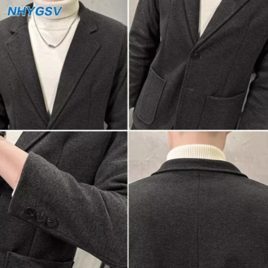 Áo blazer nam NHYGSV - Đệm vai 3 lớp, vải dày cao cấp, màu nâu-đen-xám, size M-3XL, giá 978.999đ 2