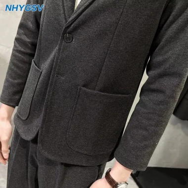Áo blazer nam NHYGSV - Đệm vai 3 lớp, vải dày cao cấp, màu nâu-đen-xám, size M-3XL, giá 978.999đ 4